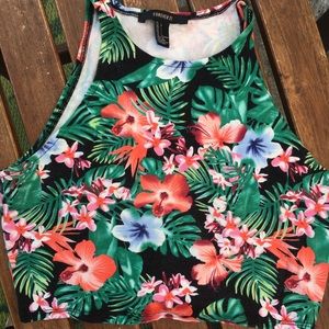 Forever 21/ Tropical Crop Top/ SZ LRG/ Fits Medium
